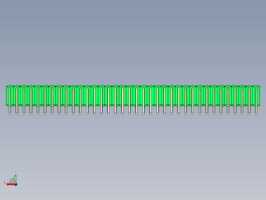 彩色公排针 100mil 2.54mm 系列-DS1022_green_3x36p_100mil_TypeD_rev1.0后视缩略图