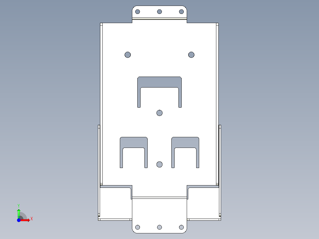 基恩士VT3-V7R_wall-bracketA+B+C_kc图纸模型前视图