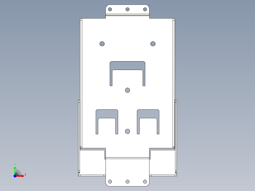 基恩士VT3-V7R_wall-bracketA+B+C_kc图纸模型前视缩略图