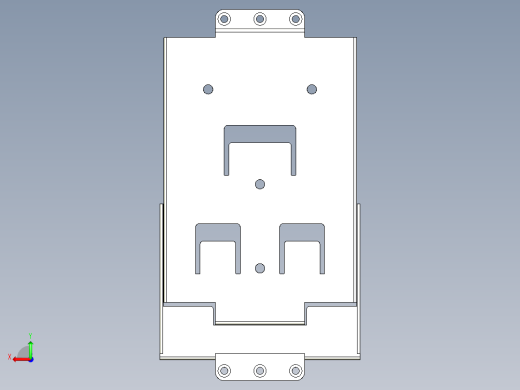 基恩士VT3-V7R_wall-bracketA+B+C_kc图纸模型后视缩略图