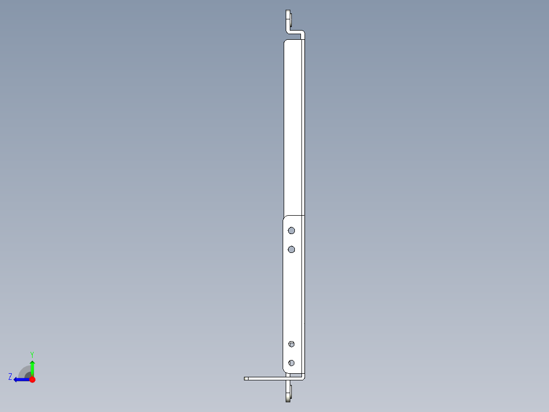 基恩士VT3-V7R_wall-bracketA+B+C_kc图纸模型右视图