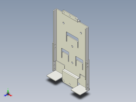 基恩士VT3-V7R_wall-bracketA+B+C_kc图纸模型正等轴测缩略图