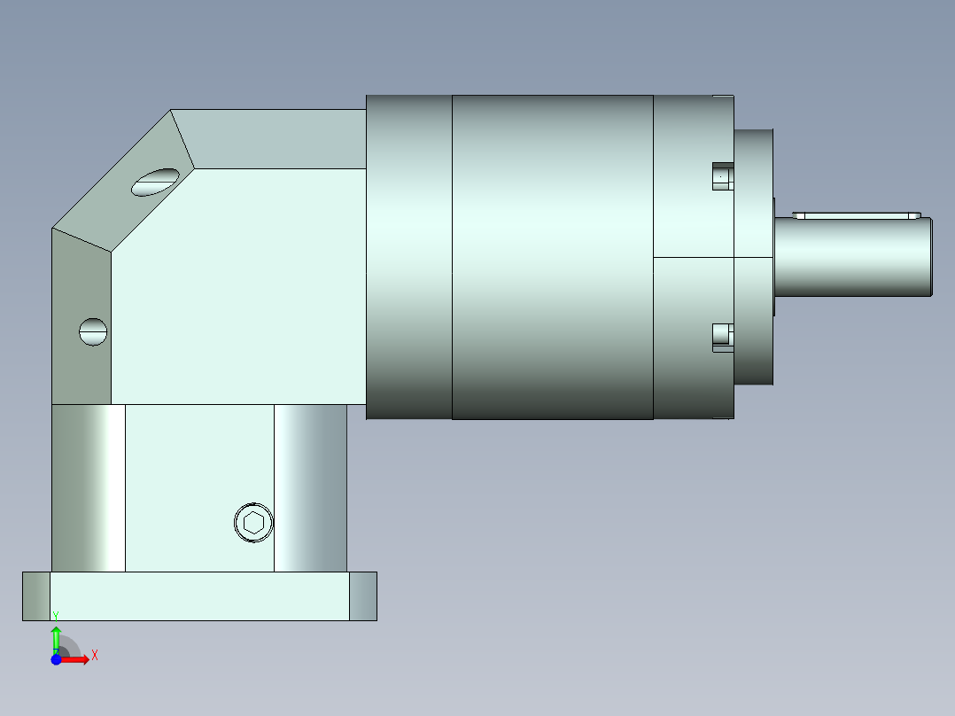 直齿ZPLE160-L3-LC 42-114.3-200-M12.stp前视图