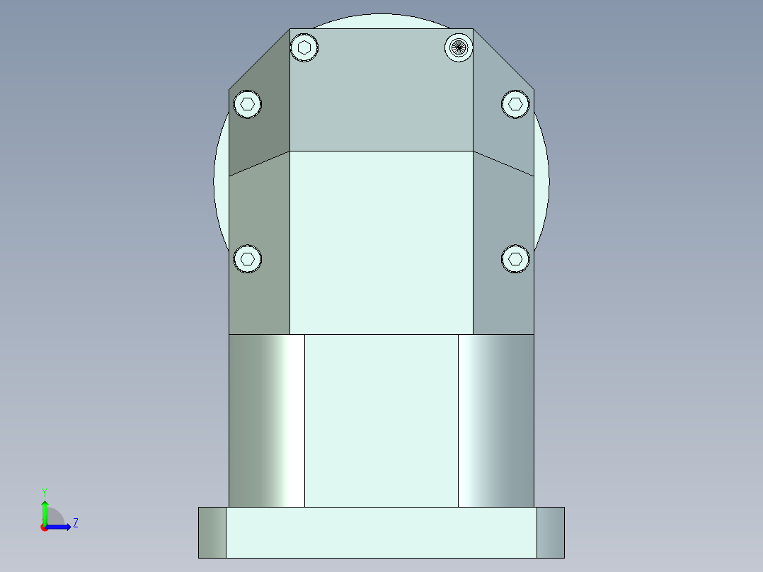 直齿ZPLE160-L3-LC 42-114.3-200-M12.stp左视图