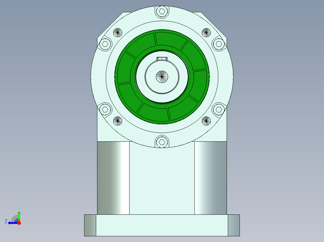 直齿ZPLE160-L3-LC 42-114.3-200-M12.stp右视图