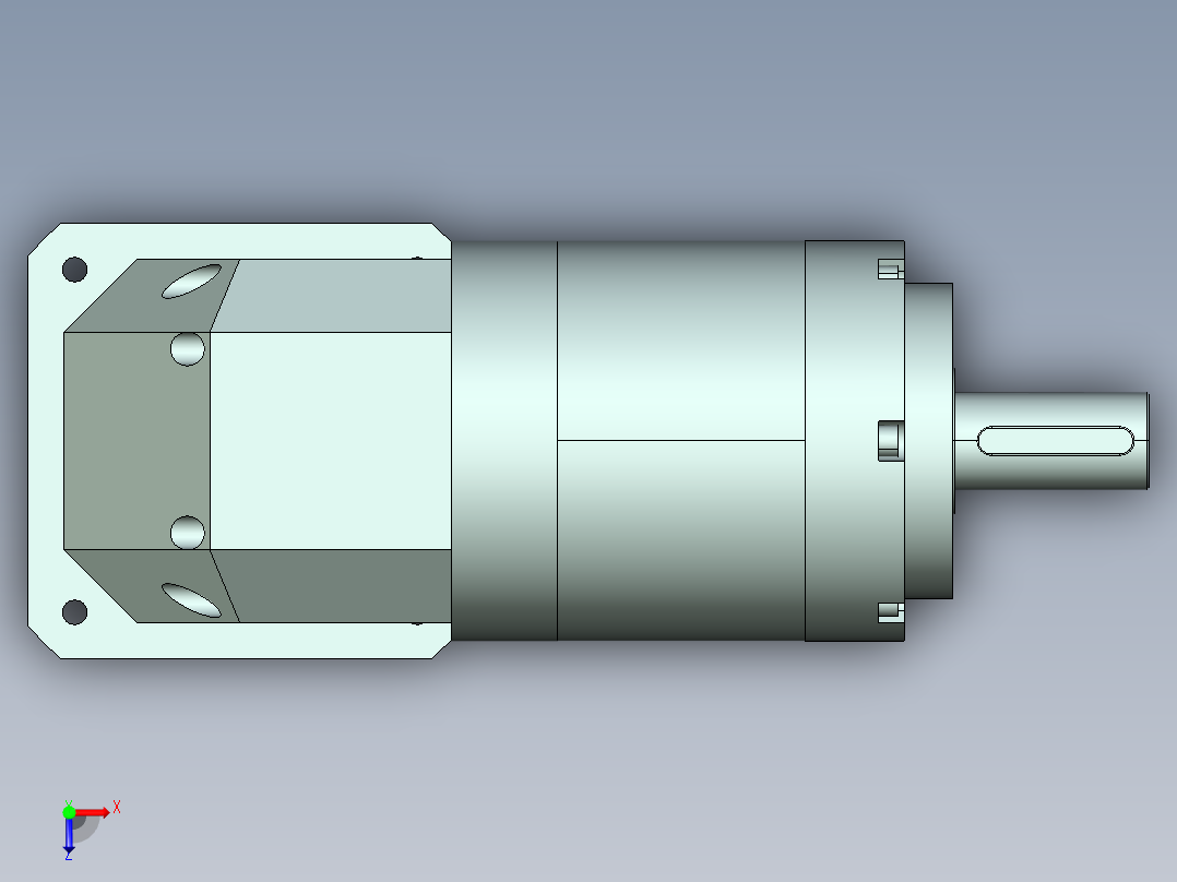 直齿ZPLE160-L3-LC 42-114.3-200-M12.stp俯视图