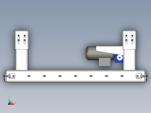 滚筒输送机roller-conveyor-83-STP OBJ前视缩略图