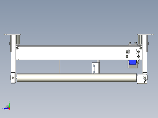 滚筒输送机roller-conveyor-83-STP OBJ右视缩略图