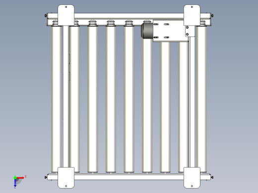 滚筒输送机roller-conveyor-83-STP OBJ俯视缩略图