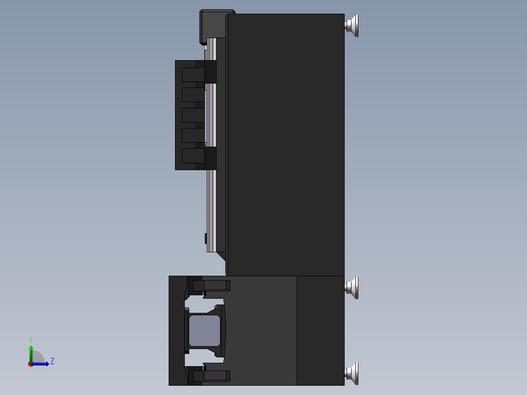 机床工作台左视图
