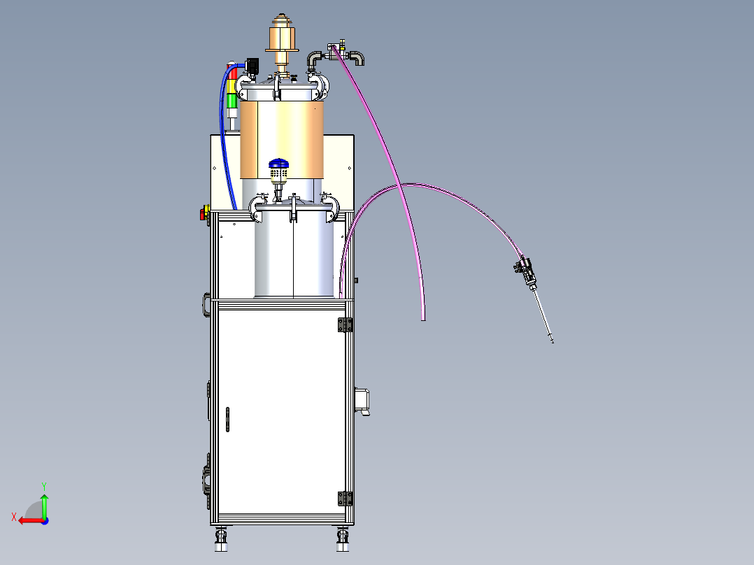 自动点胶设备后视图