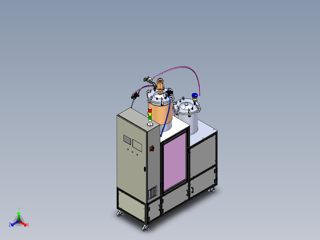 自动点胶设备正等轴测图