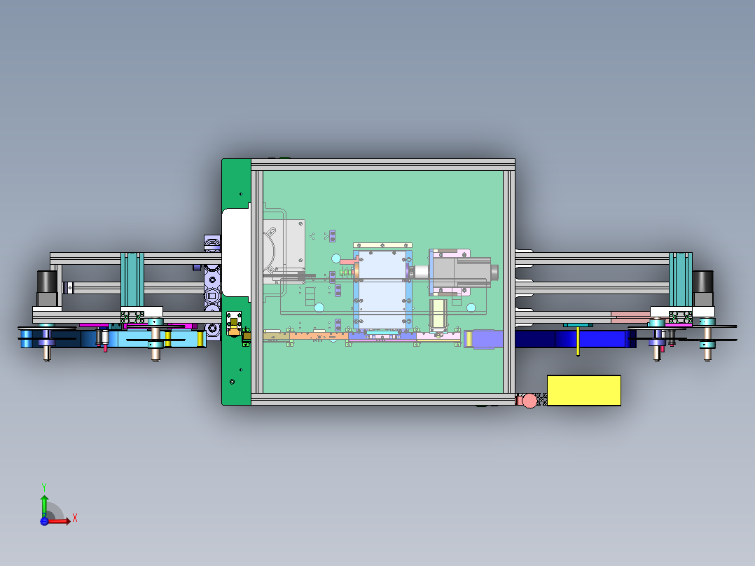 凸轮压入裁切机前视图