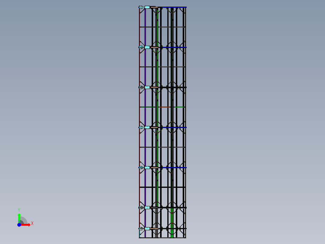 停车棚 停车楼 (6)前视图