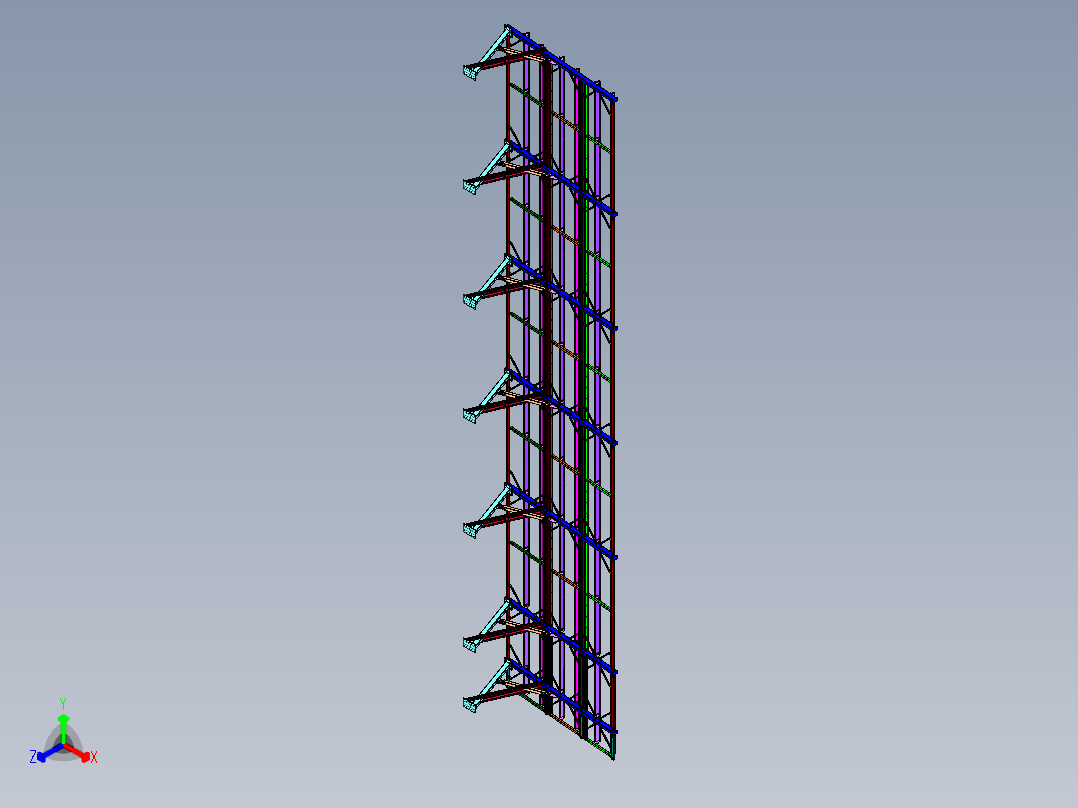 停车棚 停车楼 (6)正等轴测图
