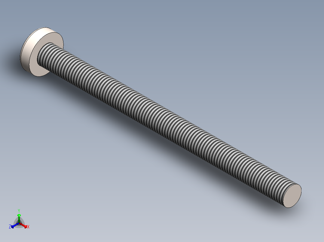 螺丝 M3 十字盘头-M3 x 40 Screw head.SLDPRT主视图