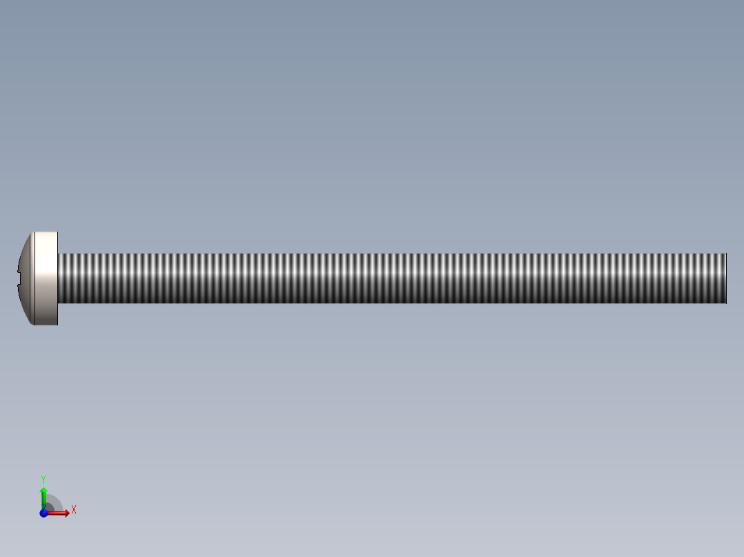 螺丝 M3 十字盘头-M3 x 40 Screw head.SLDPRT前视图