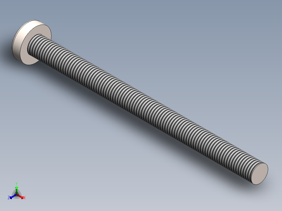 螺丝 M3 十字盘头-M3 x 40 Screw head.SLDPRT正等轴测图