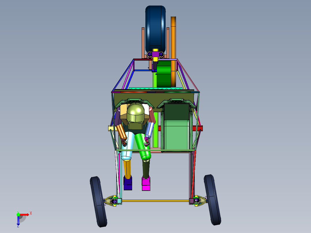 节目巡游倒三轮电动车花车俯视图