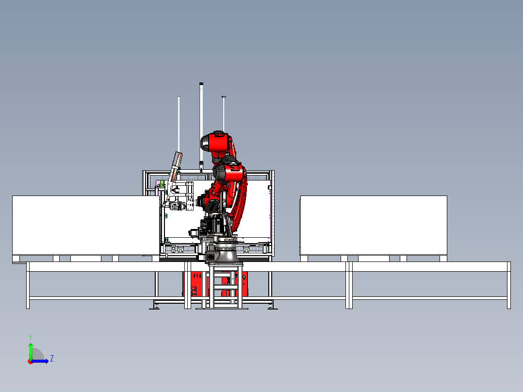 包装箱自动上板打钉机左视图