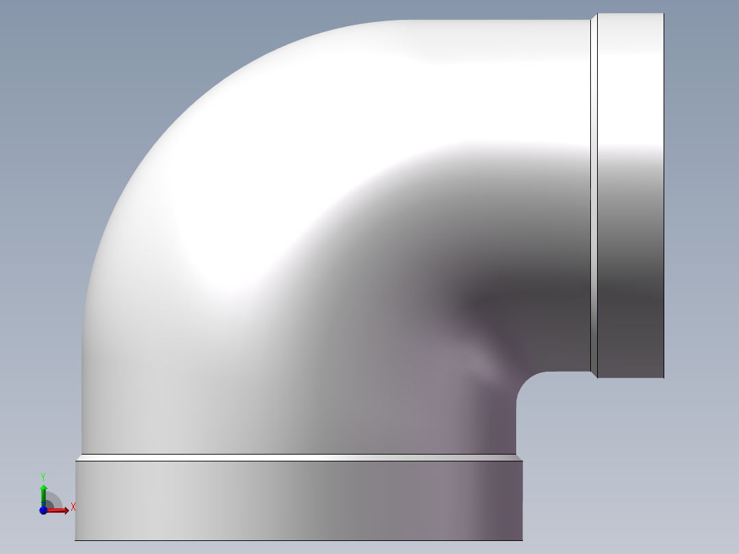 弯头-异径内丝 DN50-DN40前视图