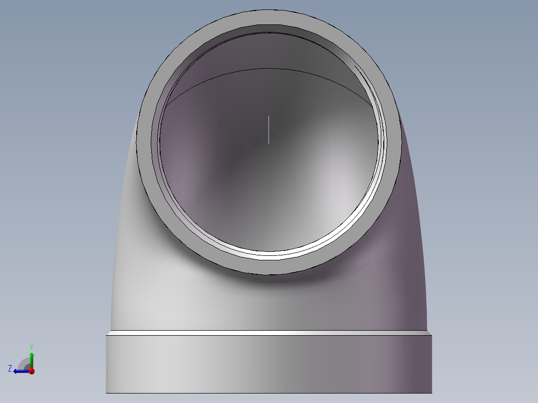 弯头-异径内丝 DN50-DN40右视图