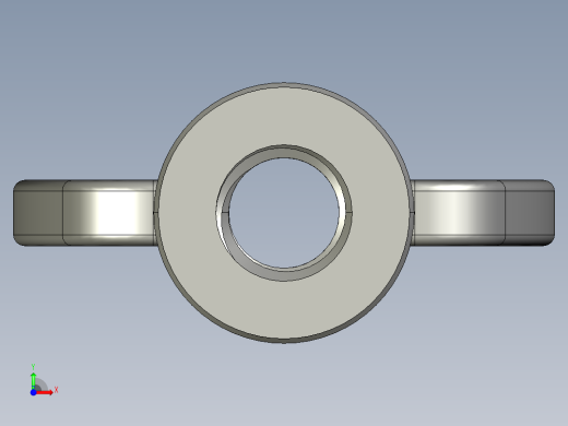 蝶形螺母-WING NUT M12 x 1.75mm Thread.STEP前视缩略图