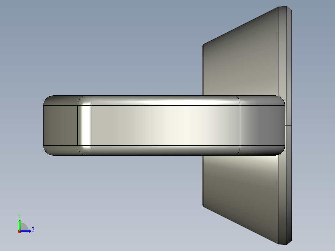 蝶形螺母-WING NUT M12 x 1.75mm Thread.STEP左视图