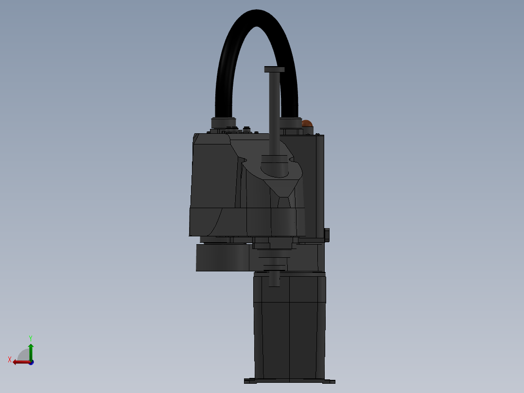 SCARA机器人3d图纸+2d装配图 非标设计3d 四轴scara机械臂3d模型后视图
