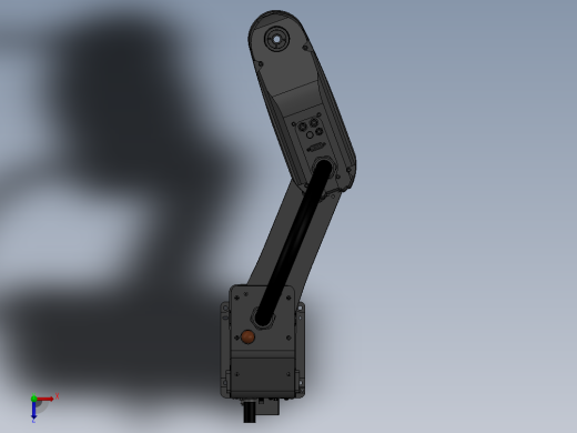 SCARA机器人3d图纸+2d装配图 非标设计3d 四轴scara机械臂3d模型俯视缩略图