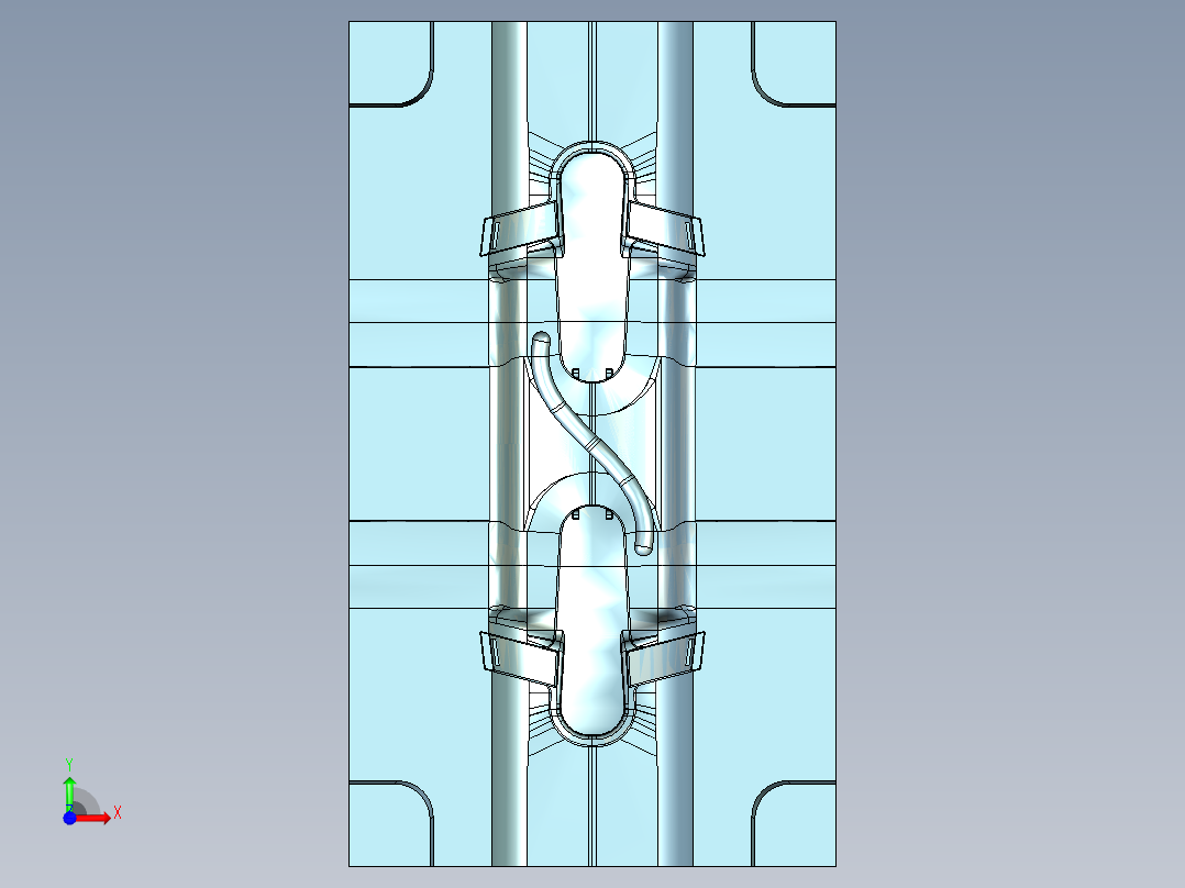 曲线点式固定轴轮廓铣UG程序编程刀路-前视图
