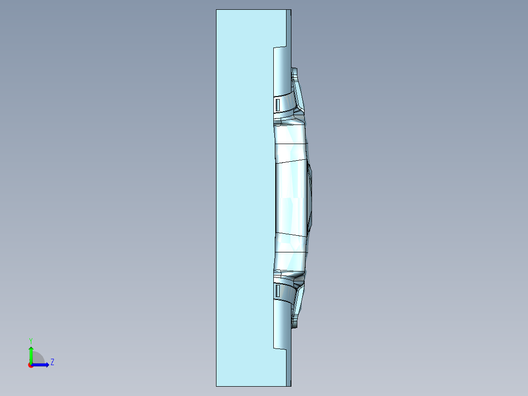曲线点式固定轴轮廓铣UG程序编程刀路-左视图
