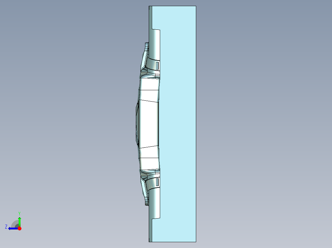 曲线点式固定轴轮廓铣UG程序编程刀路-右视图
