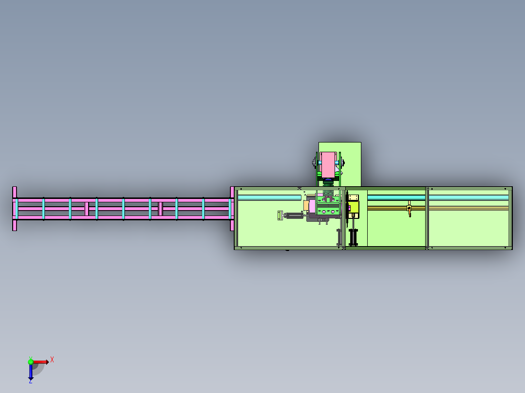 管材切割机sw18可编辑俯视图