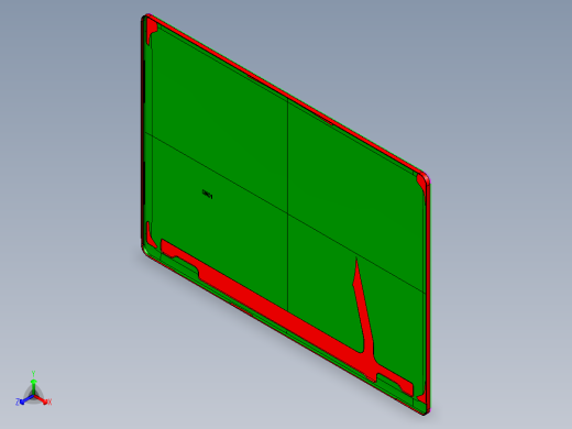 金属壳铣避位UG程序模型正等轴测缩略图