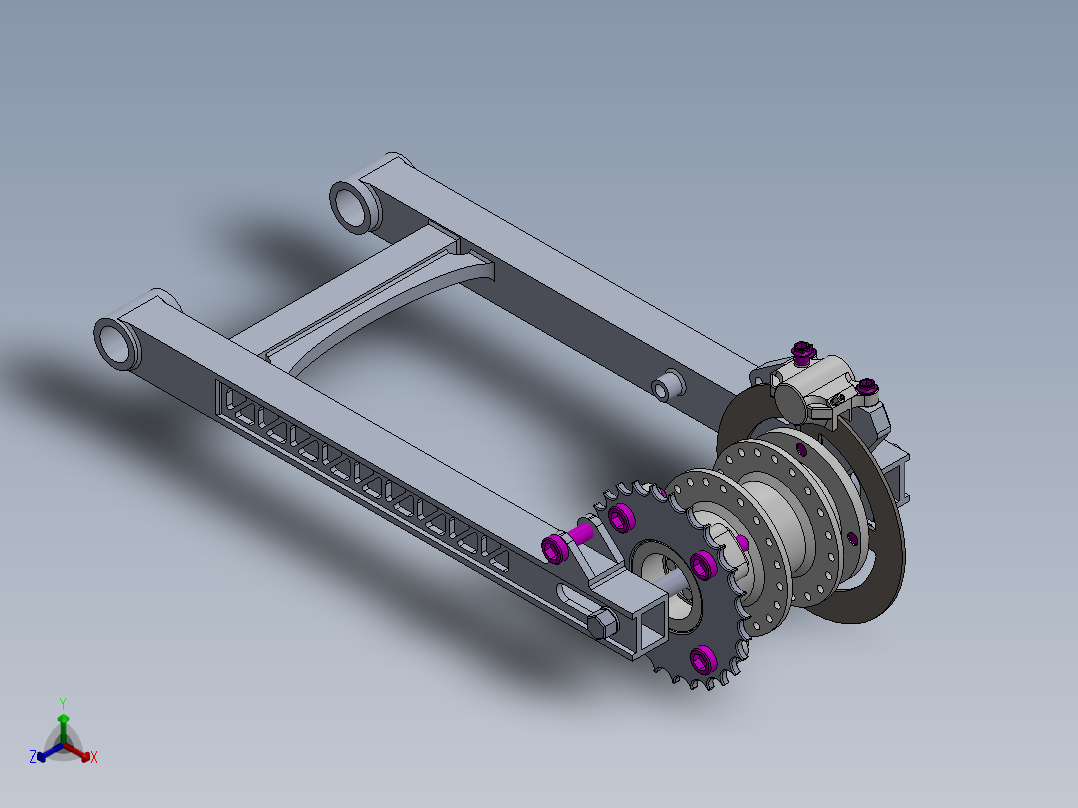 TROMOL + ARM AG 尾部正等轴测图