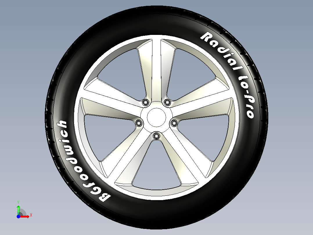 轮胎、车轮、轮毂(47)前视图