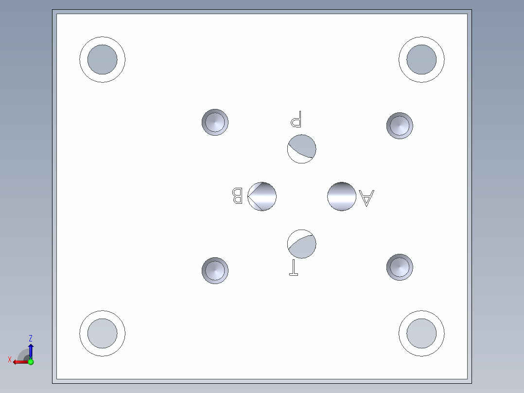 NG6-1站专用液压块后视图