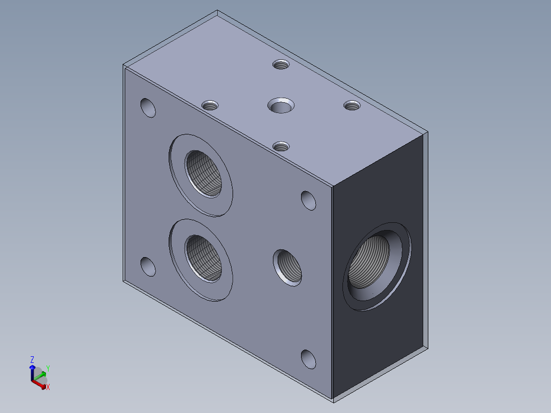 NG6-1站专用液压块正等轴测图