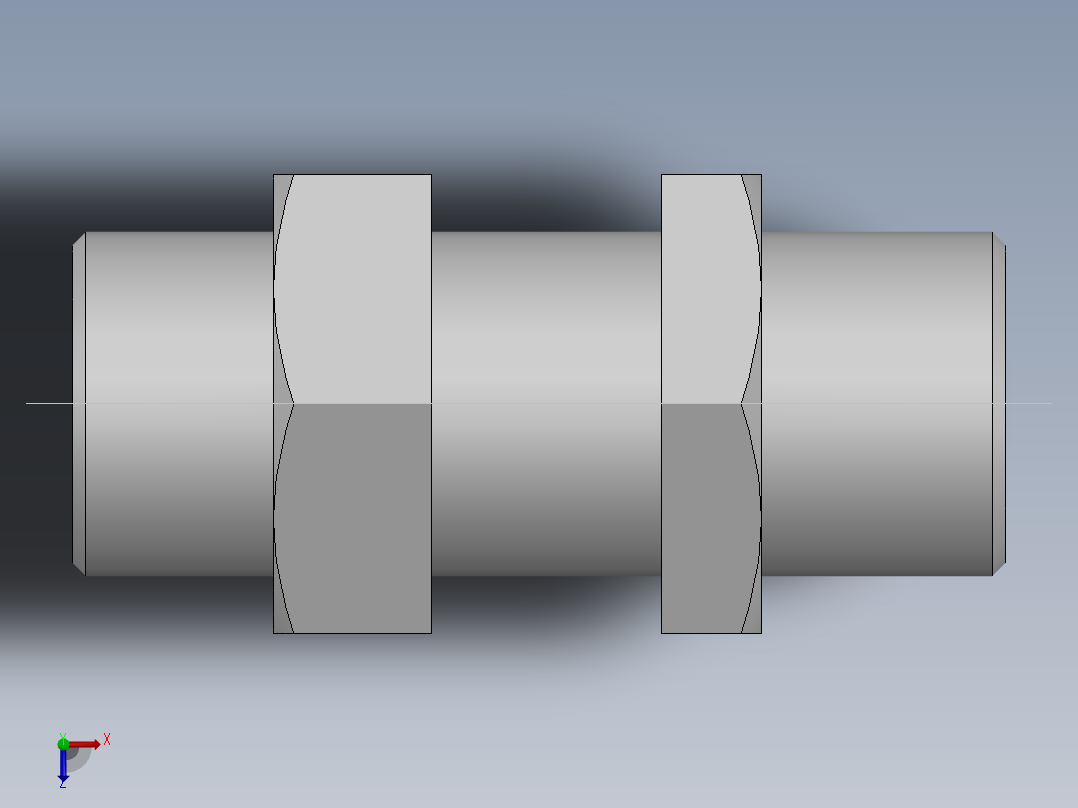 直通隔板接头、6D-24LN俯视图