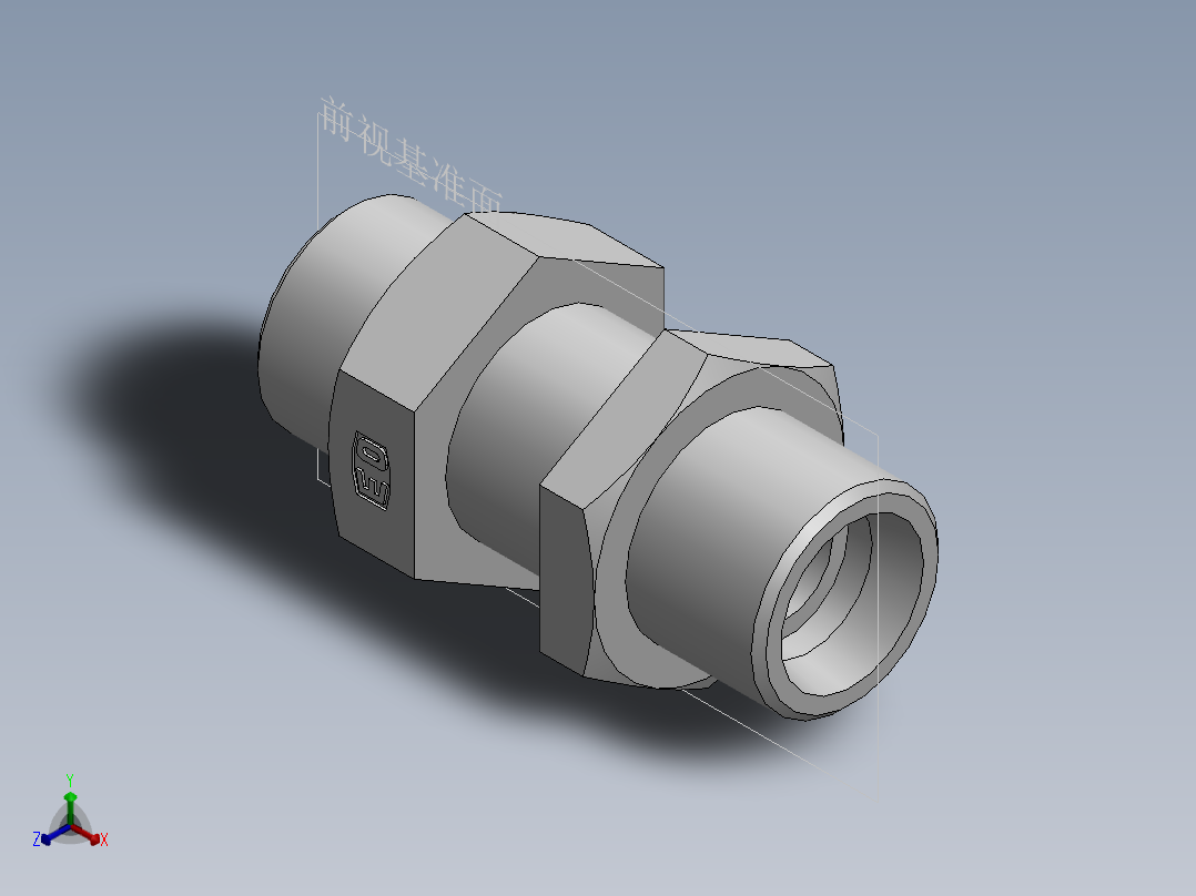 直通隔板接头、6D-24LN正等轴测图