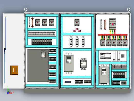 钣金柜630A电源柜变频器软启动 71554前视缩略图