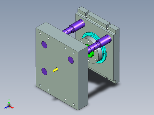 1600T电动螺旋压力机模架正等轴测缩略图