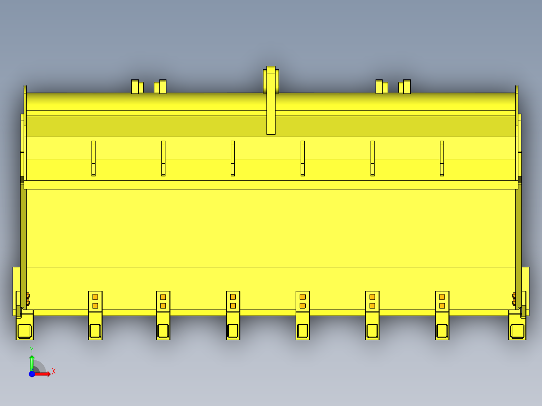 ZL50装载机铲斗设计(三维+二维)前视图