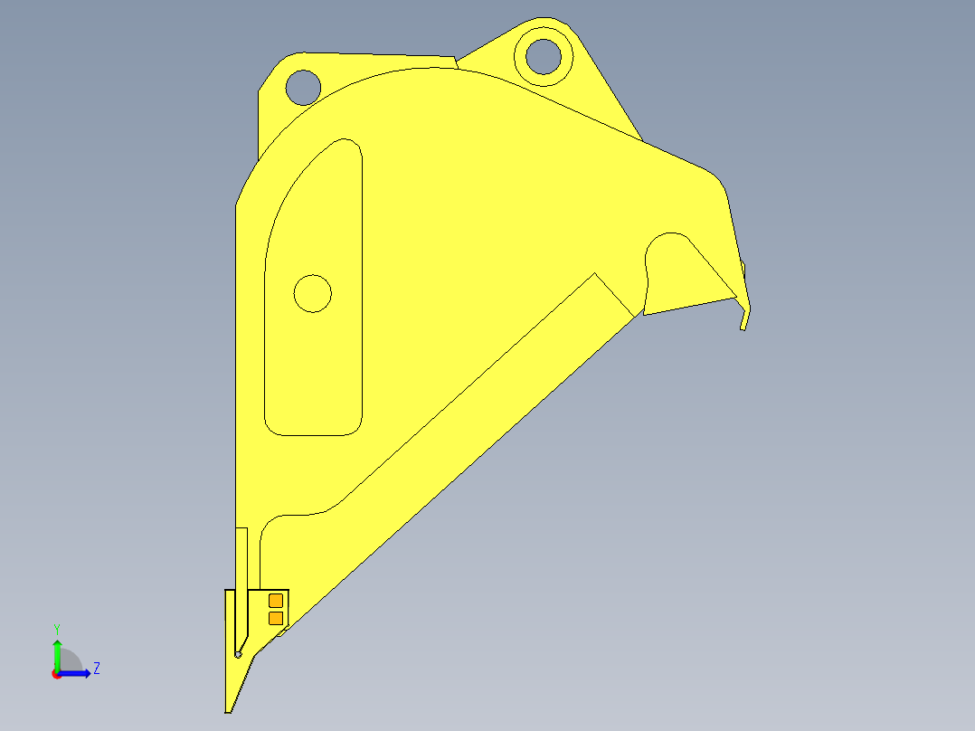 ZL50装载机铲斗设计(三维+二维)左视图