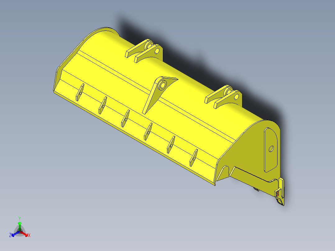 ZL50装载机铲斗设计(三维+二维)正等轴测图