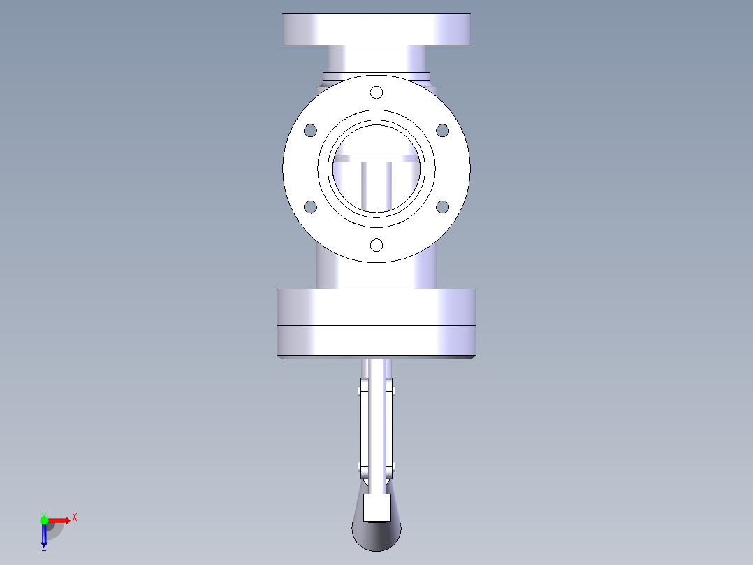 catia手压阀俯视图