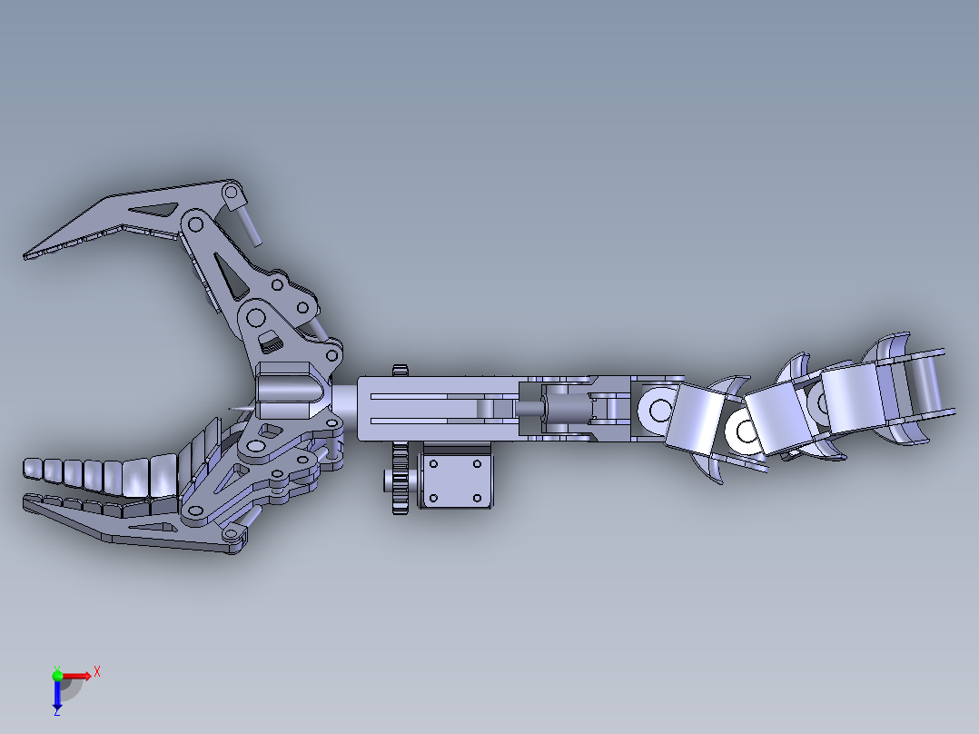 机械章鱼爪机械臂俯视图