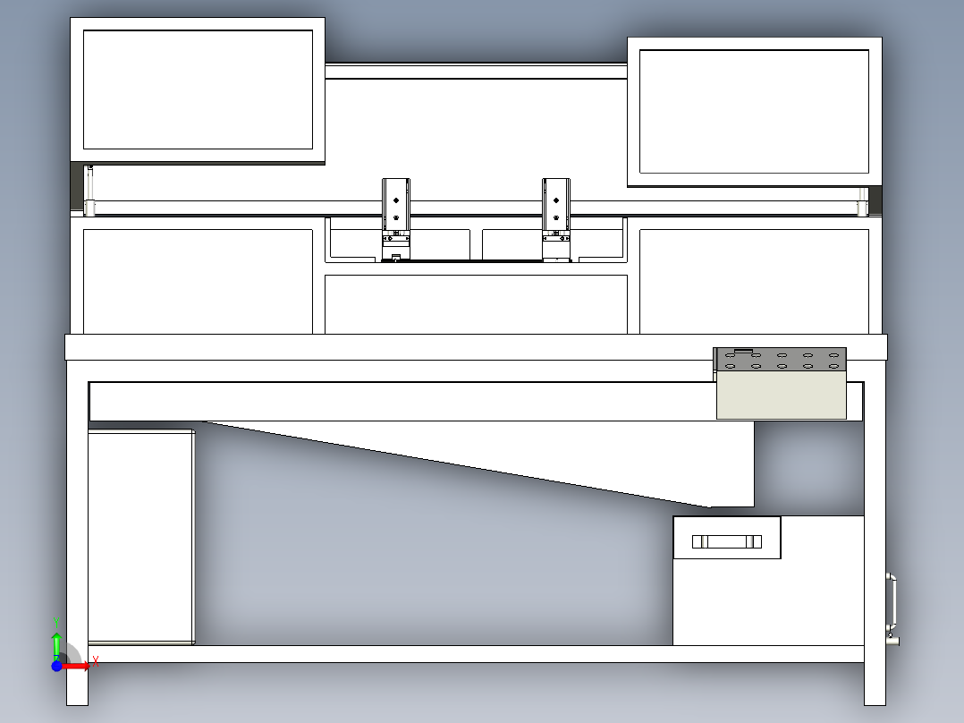 汽车天窗导轨倒角机前视图