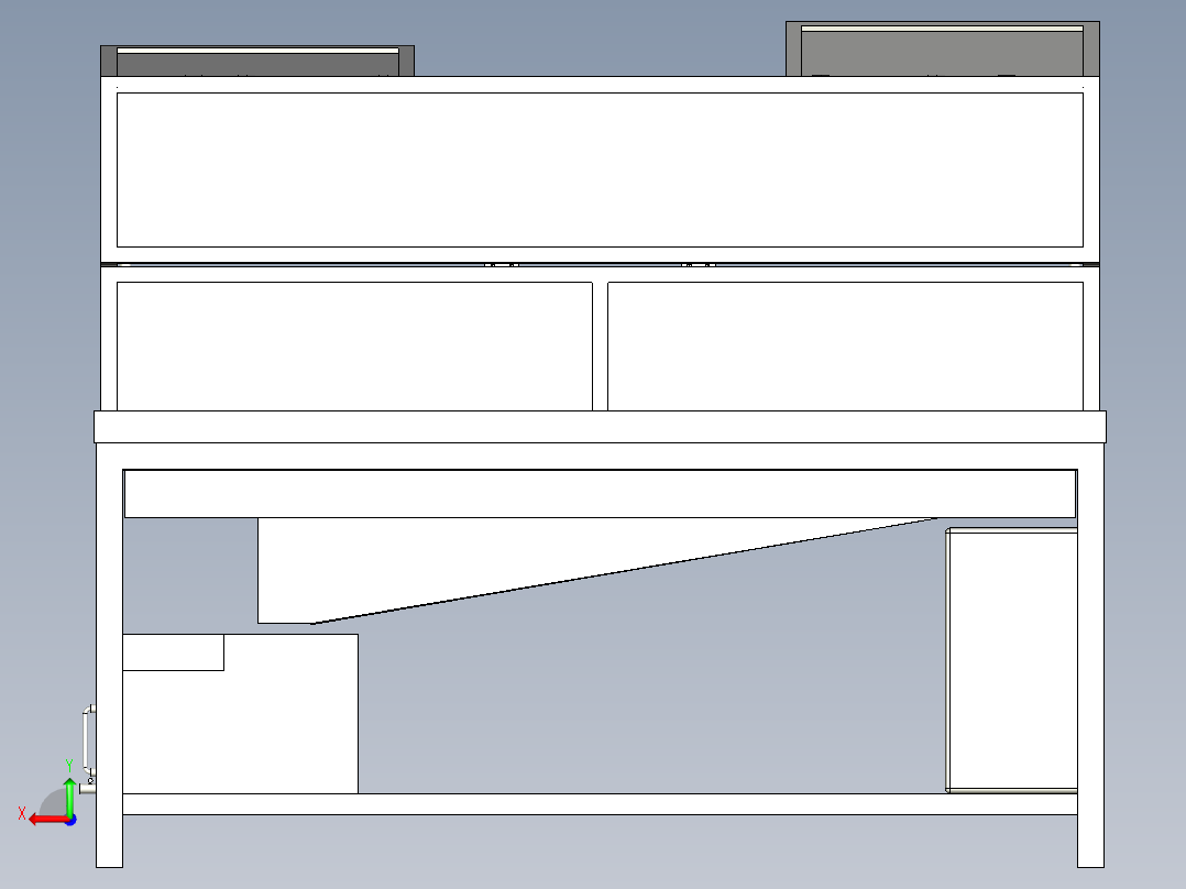 汽车天窗导轨倒角机后视图